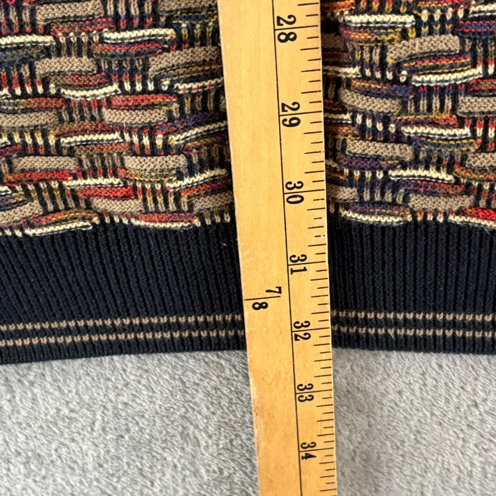 Vintage Tosani V-Neck Sweater mens 2XL Multicolor Grandpa‎ Coogi Style Pullover - Picture 6 of 6